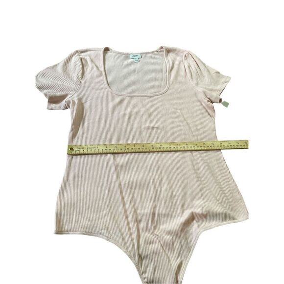 JENNI Ribber square Neck Bodysuit Two-piece set  Grey and peach, size XXL - Picture 7 of 8